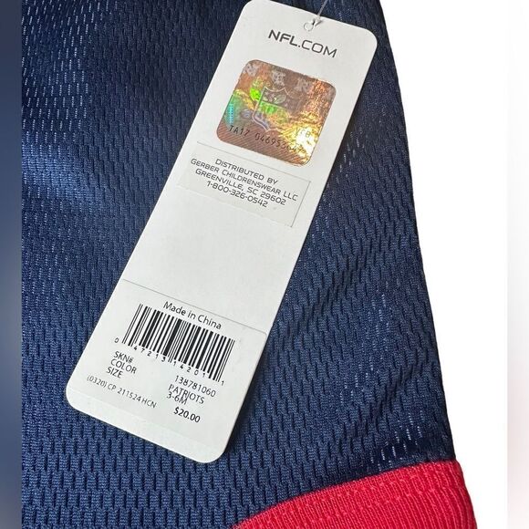 NWT NFL New England Patriots Onesie 3-6 Months - Picture 3 of 6